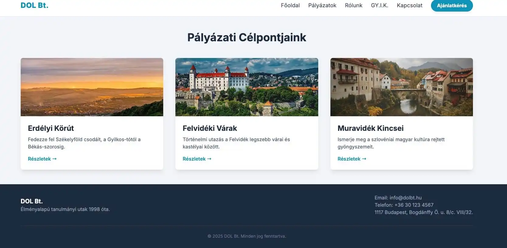 Clean Travel Agency Website